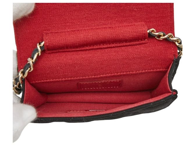 Timeless Borsa a tracolla Chanel Matelassé Coco Mark Mini con catena Nero - vista 10