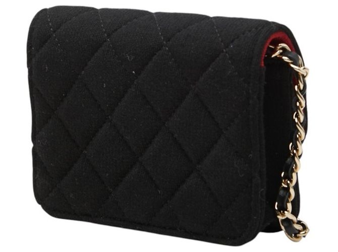 Timeless Borsa a tracolla Chanel Matelassé Coco Mark Mini con catena Nero - vista 2