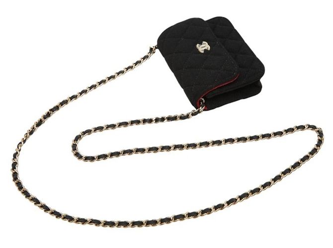 Timeless Borsa a tracolla Chanel Matelassé Coco Mark Mini con catena Nero - vista 4