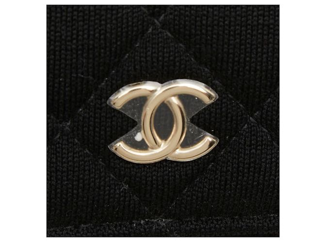 Timeless Borsa a tracolla Chanel Matelassé Coco Mark Mini con catena Nero - vista 7