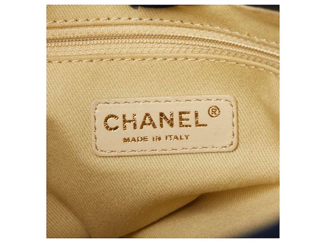 Chanel Coco Mark Deauville PM Chain Tote Bag Marineblau - Ansicht 8