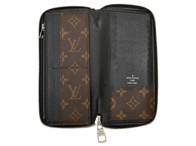 Cartera Zippy Louis Vuitton Monogram Macassar Castaño Negro - vista 6