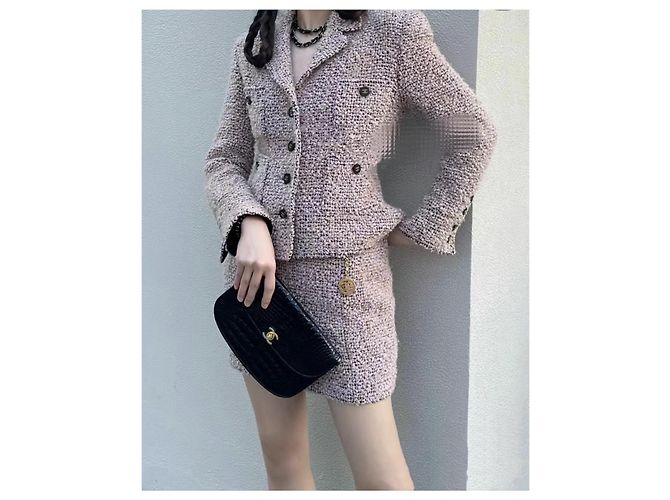 Chanel Tweed-Jacke in Rosa Lila - Ansicht 5