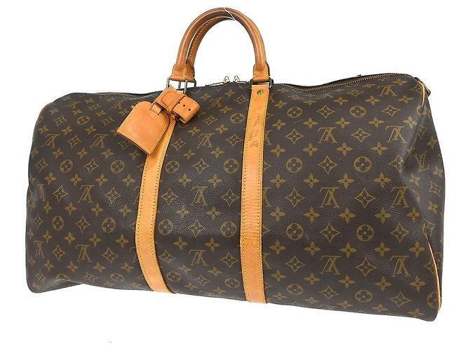 Louis Vuitton Keepall Bandoulière Monogram 55 Marrone - vista 2