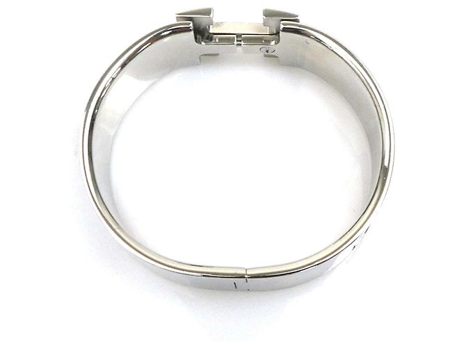 Hermès Armreif aus Emaille in Lila und Silber - Ansicht 5
