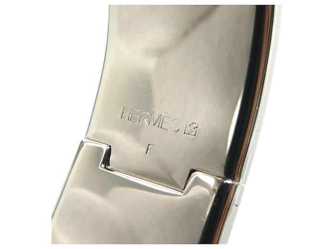 Hermès Armreif aus Emaille in Lila und Silber - Ansicht 8