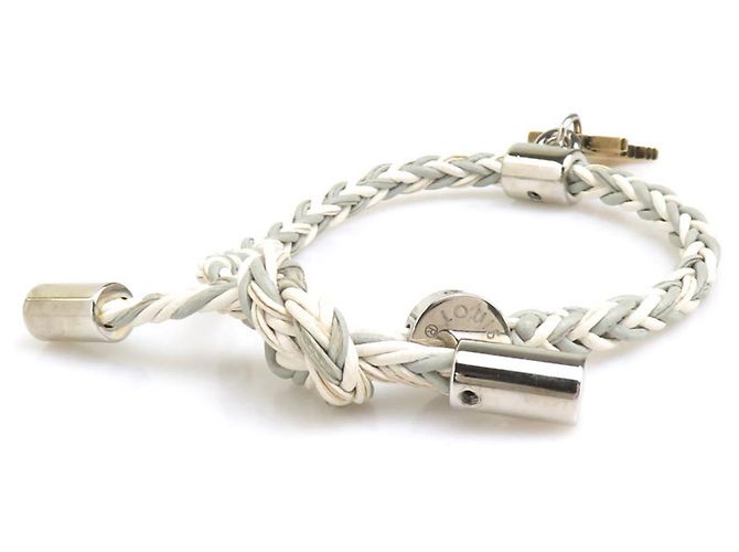 Bracciale Friendship Charm Louis Vuitton Marrone Argento D'oro Bianco sporco - vista 3