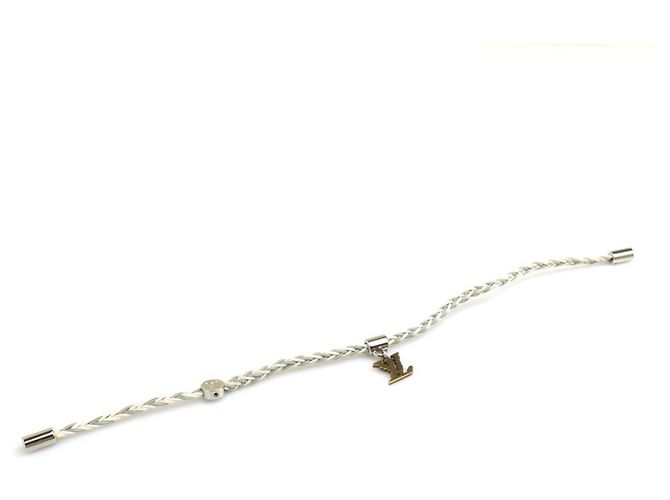 Bracciale Friendship Charm Louis Vuitton Marrone Argento D'oro Bianco sporco - vista 5