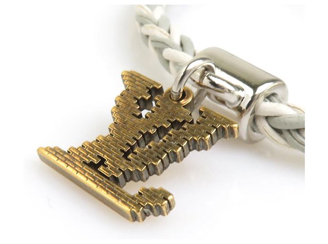 Bracciale Friendship Charm Louis Vuitton Marrone Argento D'oro Bianco sporco - vista 6