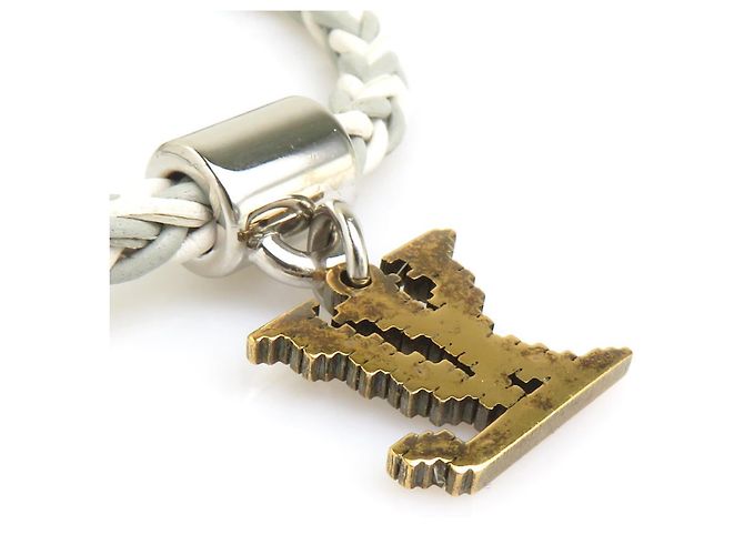 Bracciale Friendship Charm Louis Vuitton Marrone Argento D'oro Bianco sporco - vista 7