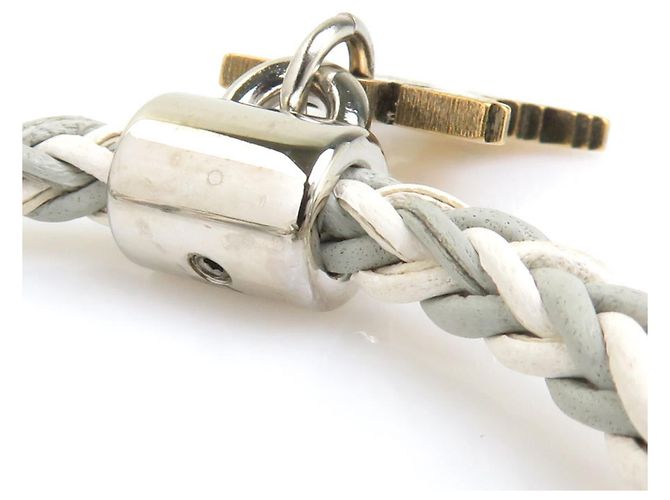 Bracciale Friendship Charm Louis Vuitton Marrone Argento D'oro Bianco sporco - vista 8