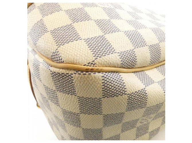 Borsa a tracolla Louis Vuitton Damier Azur Galliera GM Bianco Blu - vista 3