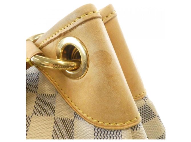 Borsa a tracolla Louis Vuitton Damier Azur Galliera GM Bianco Blu - vista 4