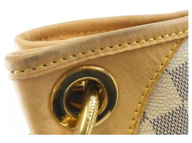 Borsa a tracolla Louis Vuitton Damier Azur Galliera GM Bianco Blu - vista 5