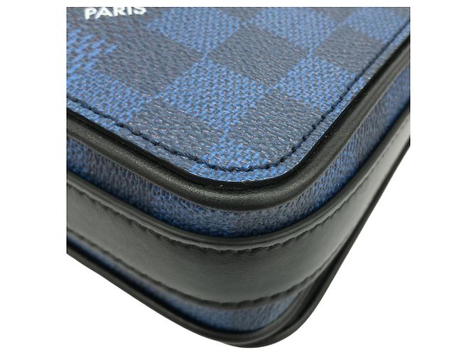 Borsa a Tracolla Louis Vuitton Damier Graphite 3D Studio Rosso Blu - vista 3
