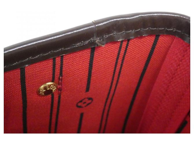 Borsa Louis Vuitton Damier Neverfull PM Marrone - vista 10