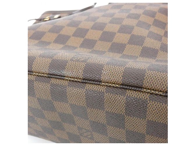 Borsa Louis Vuitton Damier Neverfull PM Marrone - vista 3