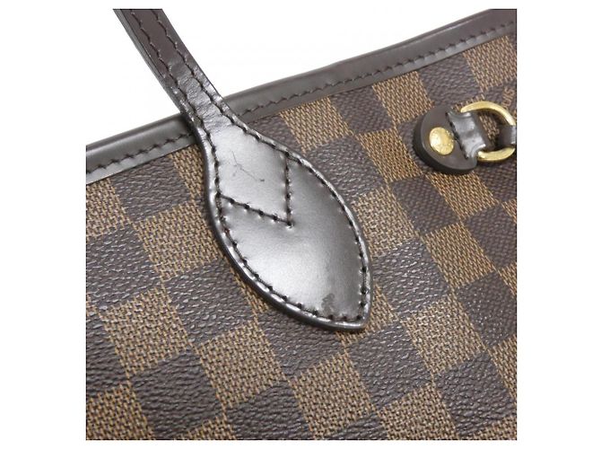 Borsa Louis Vuitton Damier Neverfull PM Marrone - vista 6