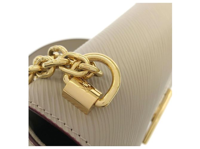Borsa a tracolla Louis Vuitton Twist MM Beige - vista 4