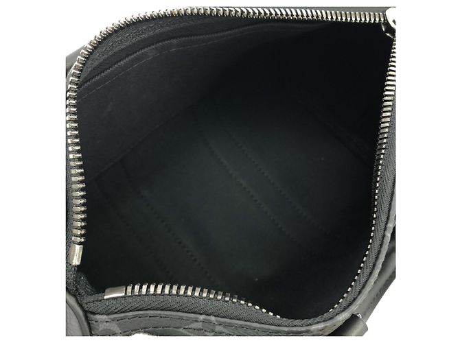 Louis Vuitton Monogram Eclipse Reverse Keepall Bandoulière 25cm Boston Bag Nero - vista 7