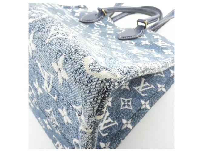 Onthego Borsa Louis Vuitton Monogram Jacquard Denim Blu Blu navy - vista 2