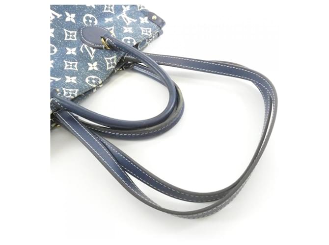 Onthego Borsa Louis Vuitton Monogram Jacquard Denim Blu Blu navy - vista 3