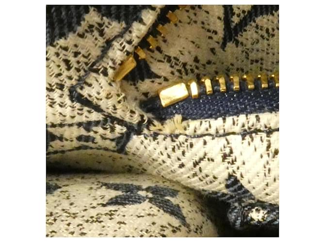 Onthego Borsa Louis Vuitton Monogram Jacquard Denim Blu Blu navy - vista 8