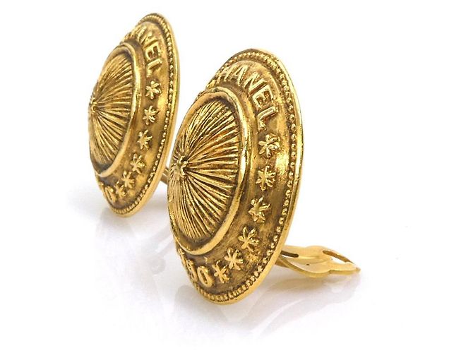 Orecchini a clip Chanel Gold D'oro - vista 3