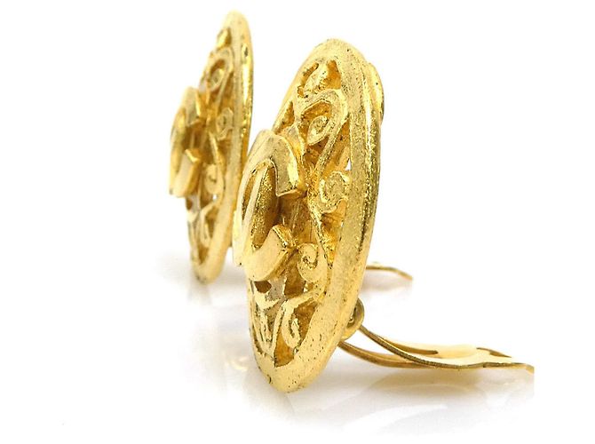 Orecchini a clip Chanel Gold D'oro - vista 3