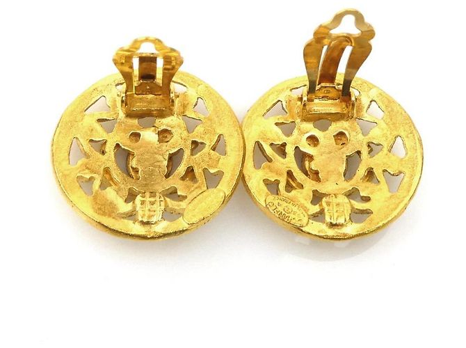 Orecchini a clip Chanel Gold D'oro - vista 6