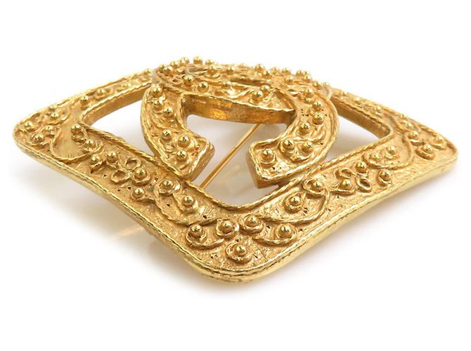 Spilla in metallo dorato Chanel D'oro - vista 3