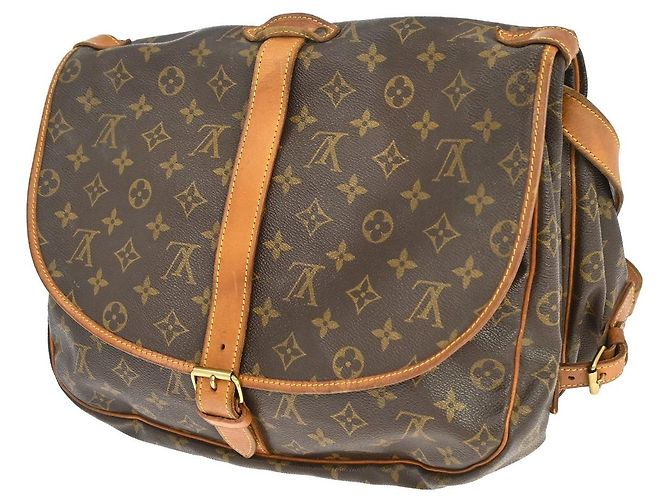 Louis Vuitton Saumur Monogram 35 Marrone - vista 2