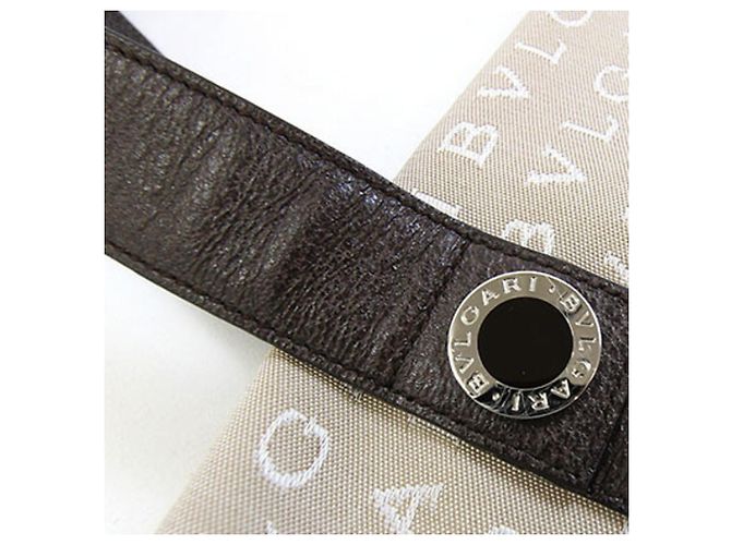 Bulgari Borsa Tote Bvlgari Mania 22282 Beige Marrone scuro - vista 6