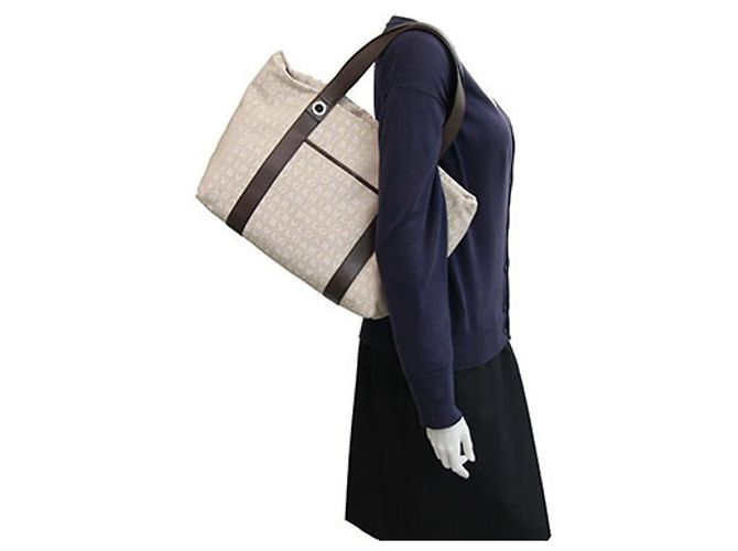 Bulgari Borsa Tote Bvlgari Mania 22282 Beige Marrone scuro - vista 9