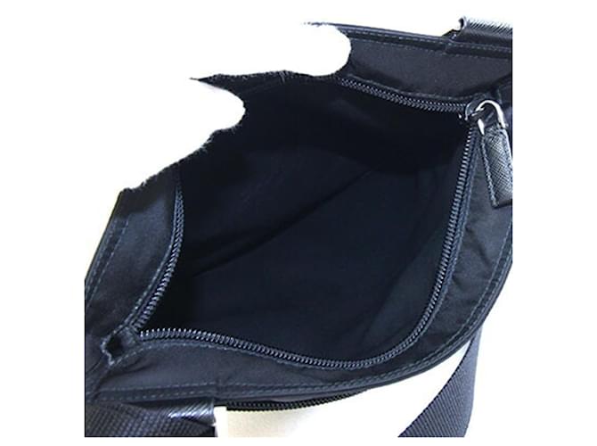 Borsa a tracolla Prada in nylon e pelle nera Nero - vista 3