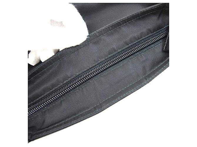 Borsa a tracolla Prada in nylon e pelle nera Nero - vista 8