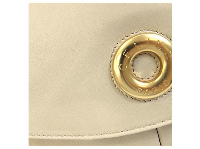 Céline Celine Vintage Schultertasche Beige Gelb - Ansicht 3