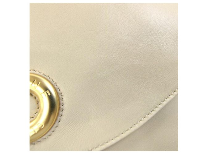 Céline Celine Vintage Schultertasche Beige Gelb - Ansicht 4