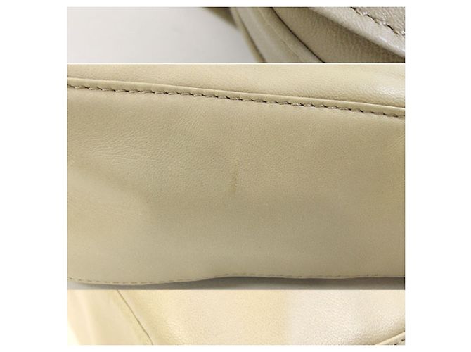 Céline Celine Vintage Schultertasche Beige Gelb - Ansicht 6