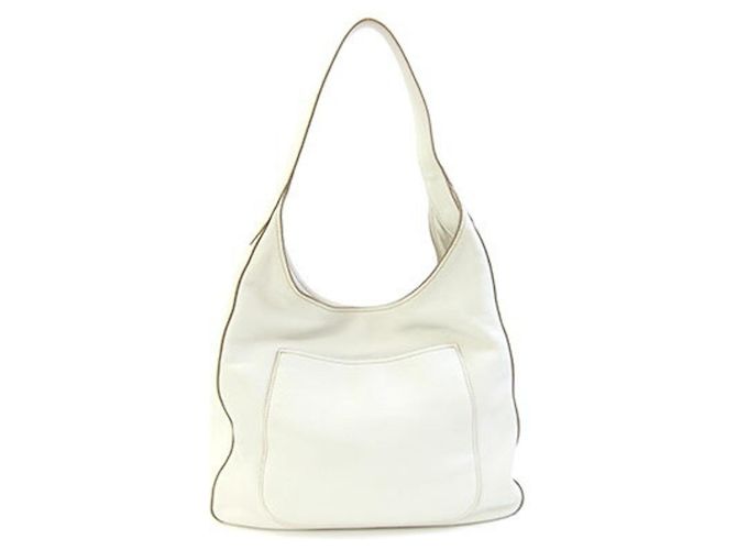 Borsa a tracolla Prada in pelle Off-White Bianco sporco - vista 2