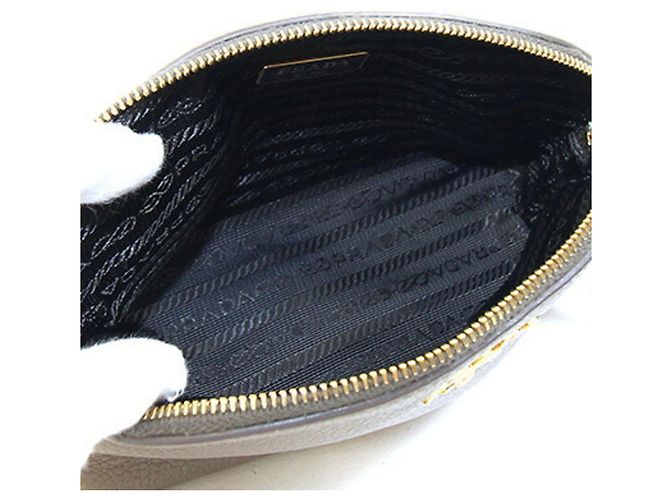 Prada Handtasche aus grauem Leder Braun - Ansicht 3