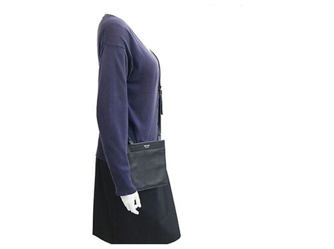 Borsa a tracolla pochette Prada in pelle nera Nero - vista 10