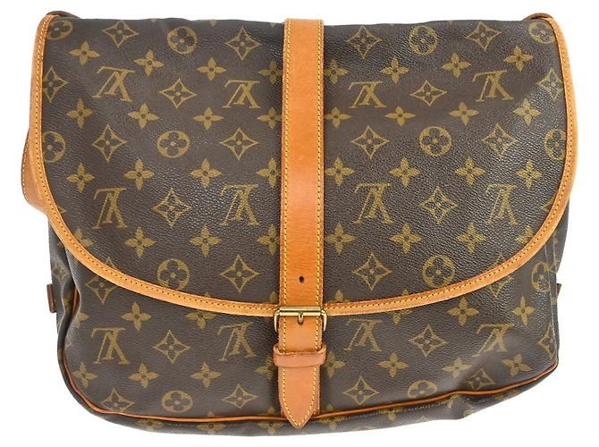 Louis Vuitton Saumur Monogram 35 Marrone - vista 2