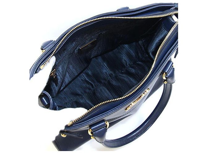 Borsa a tracolla in pelle blu navy Salvatore Ferragamo - vista 3