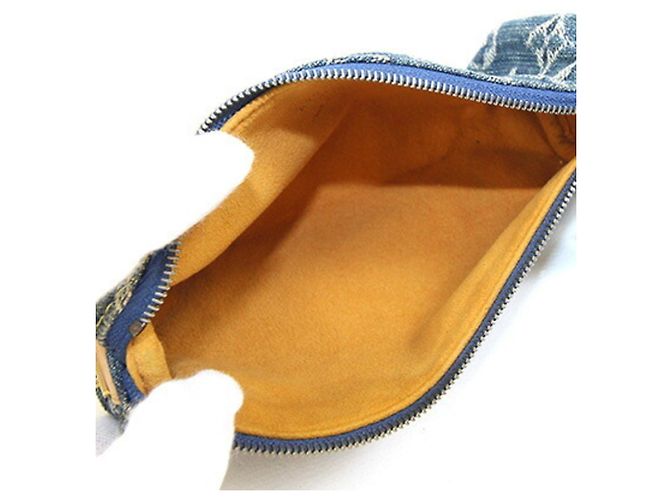 Speedy Pouch borsa Louis Vuitton Monogram Denim Blu - vista 4