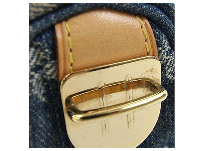Speedy Pouch borsa Louis Vuitton Monogram Denim Blu - vista 9