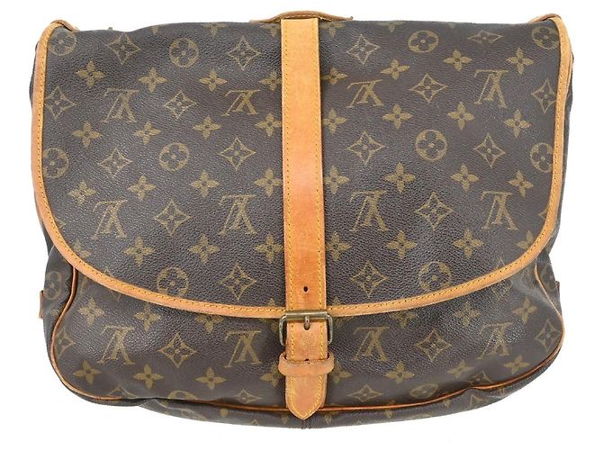 Louis Vuitton Saumur Monogram 35 Marrone - vista 2