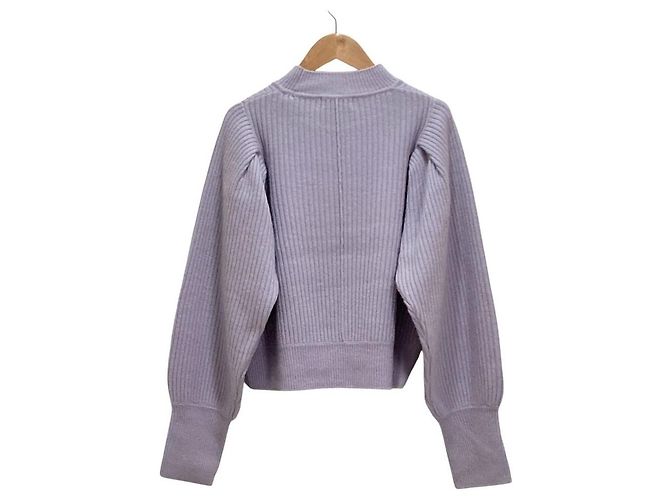 Autre Marque EMMEL REFINES Strickpullover mit Rundhalsausschnitt Lila - Ansicht 2