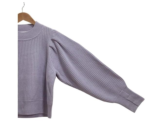 Autre Marque EMMEL REFINES Strickpullover mit Rundhalsausschnitt Lila - Ansicht 3