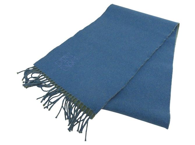 Sciarpa in misto cashmere Anagram Loewe Verde - vista 5